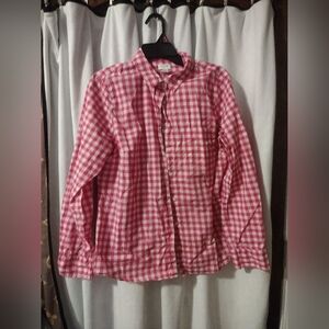 Women's JCrew Pink/White Checkered Shirt